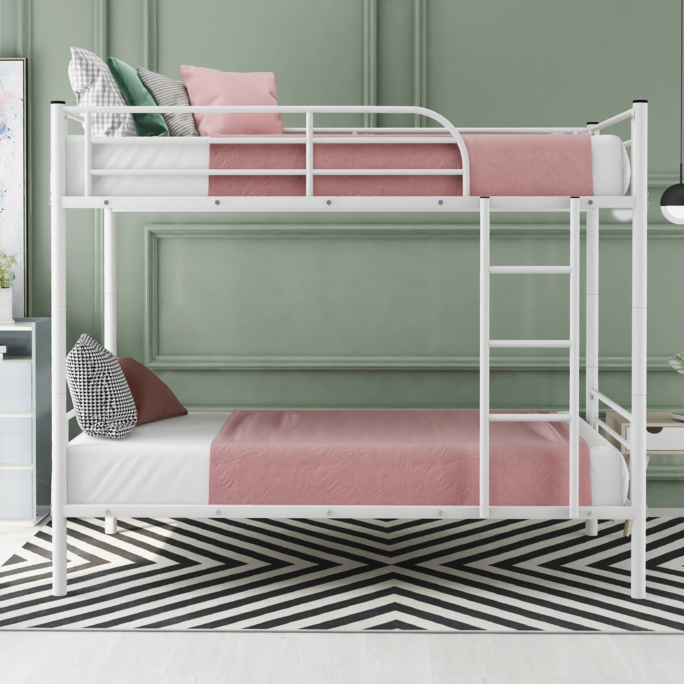 Silver Twin Over Twin Separable Bunk Bed By Homeroots | Beds | Modishstore - 11