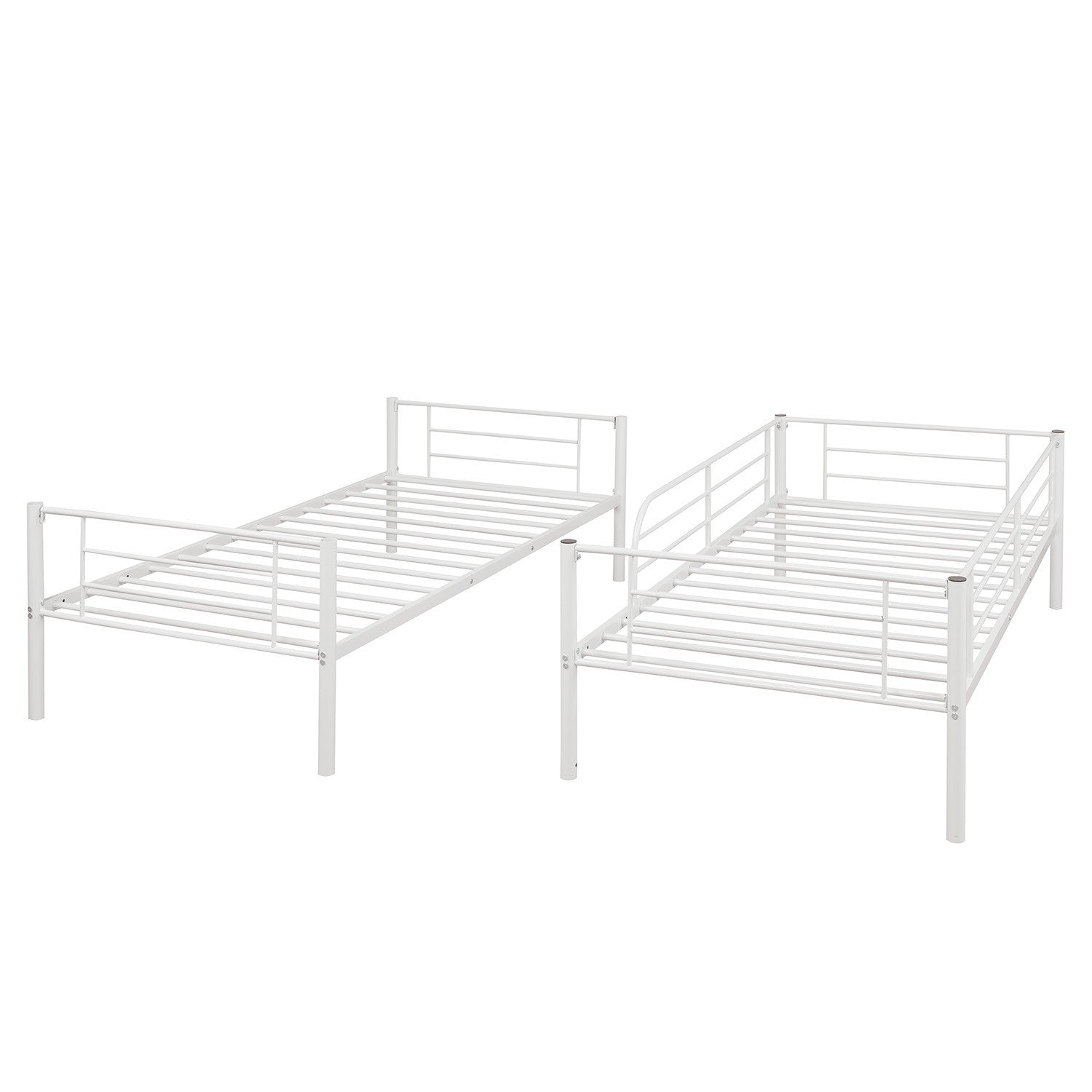 Silver Twin Over Twin Separable Bunk Bed By Homeroots | Beds | Modishstore - 13