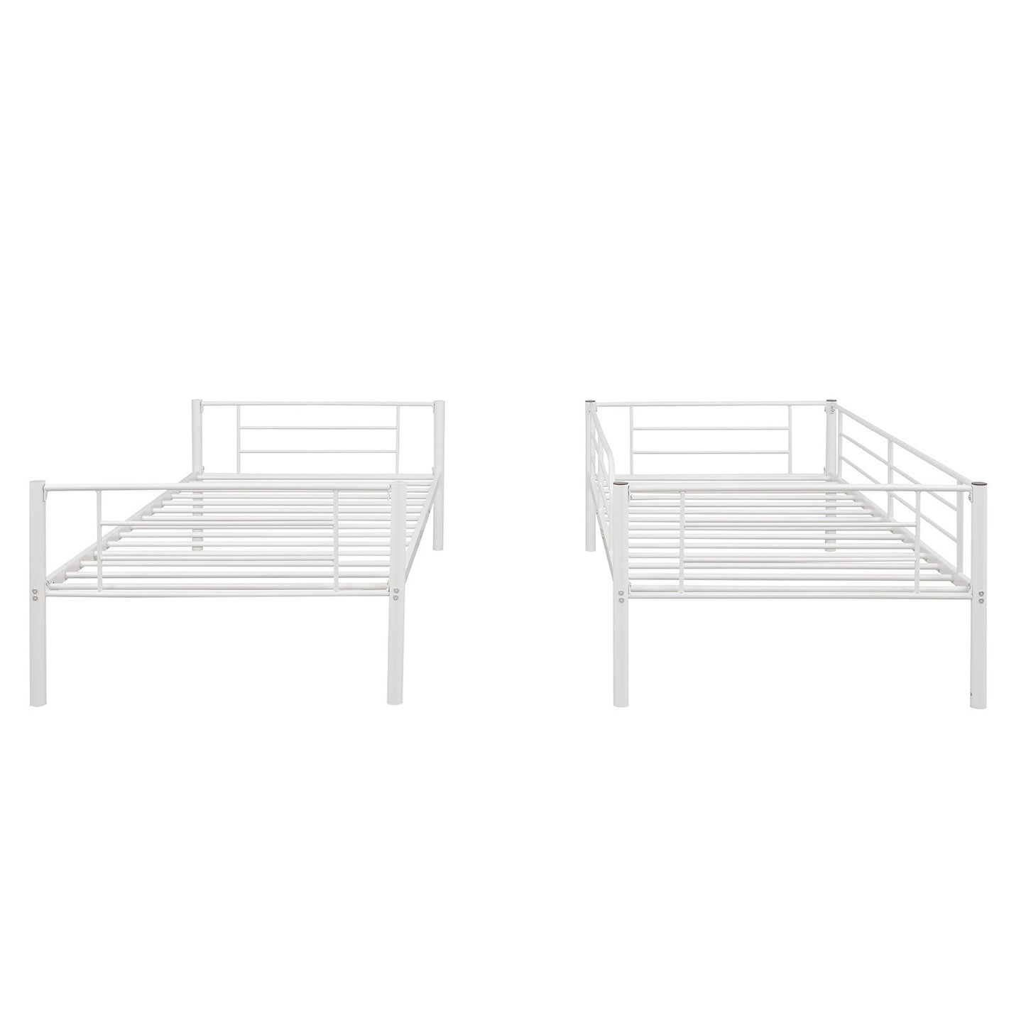 Silver Twin Over Twin Separable Bunk Bed By Homeroots | Beds | Modishstore - 14
