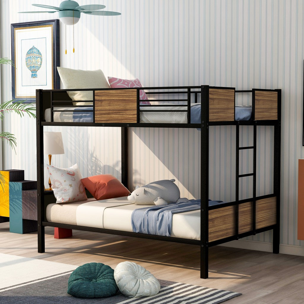 Black Brown Full Over Full Bunk Bed By Homeroots | Beds | Modishstore