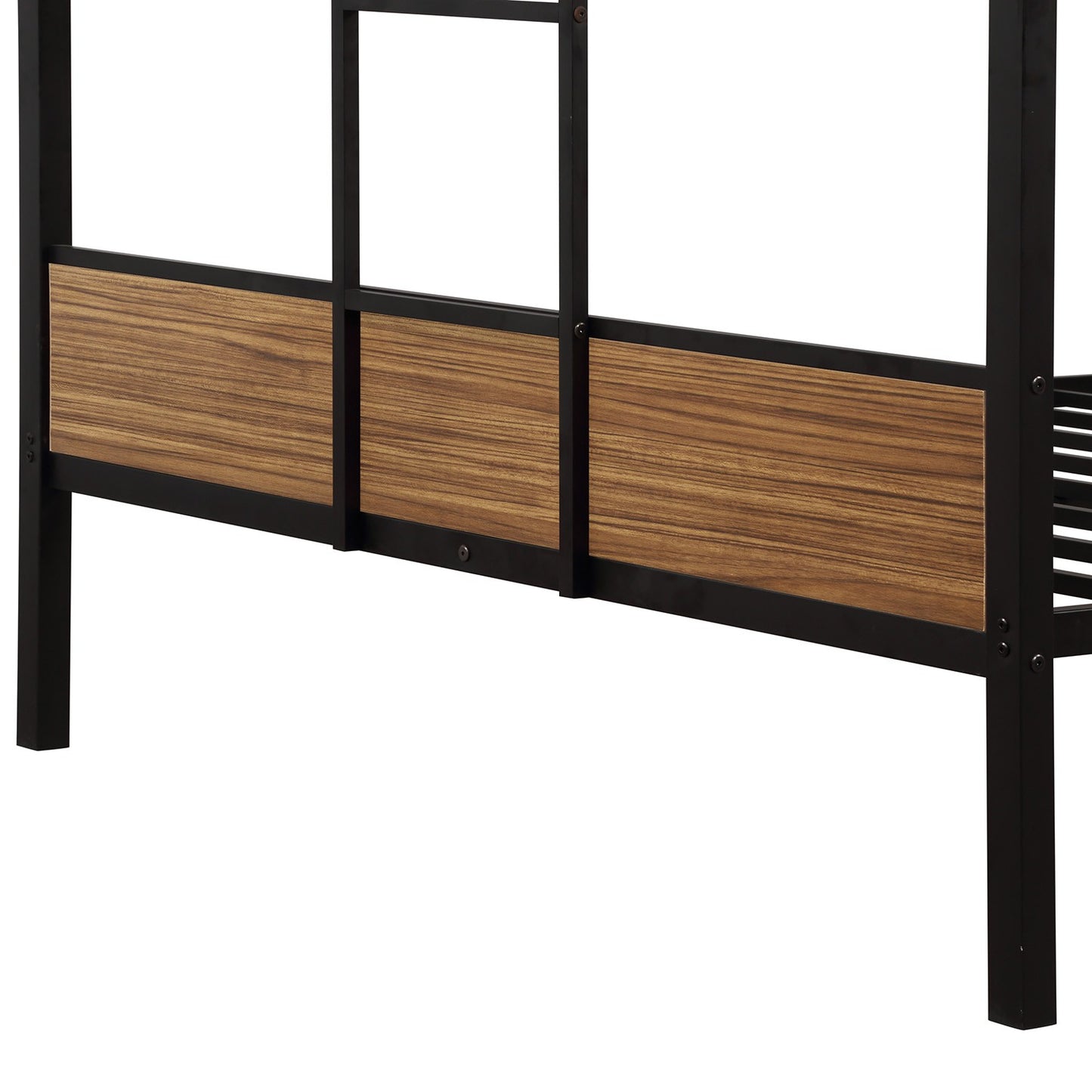 Black Brown Full Over Full Bunk Bed By Homeroots | Beds | Modishstore - 7