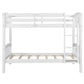 White Twin Over Twin Bunk Bed By Homeroots | Beds | Modishstore - 5