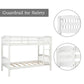 White Twin Over Twin Bunk Bed By Homeroots | Beds | Modishstore - 9
