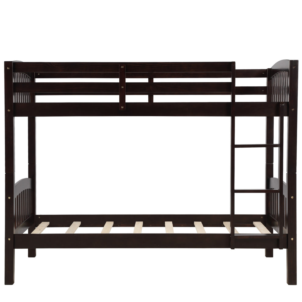 Brown Twin Over Twin Bunk Bed By Homeroots | Beds | Modishstore - 8