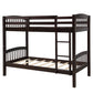 Brown Twin Over Twin Bunk Bed By Homeroots | Beds | Modishstore - 9