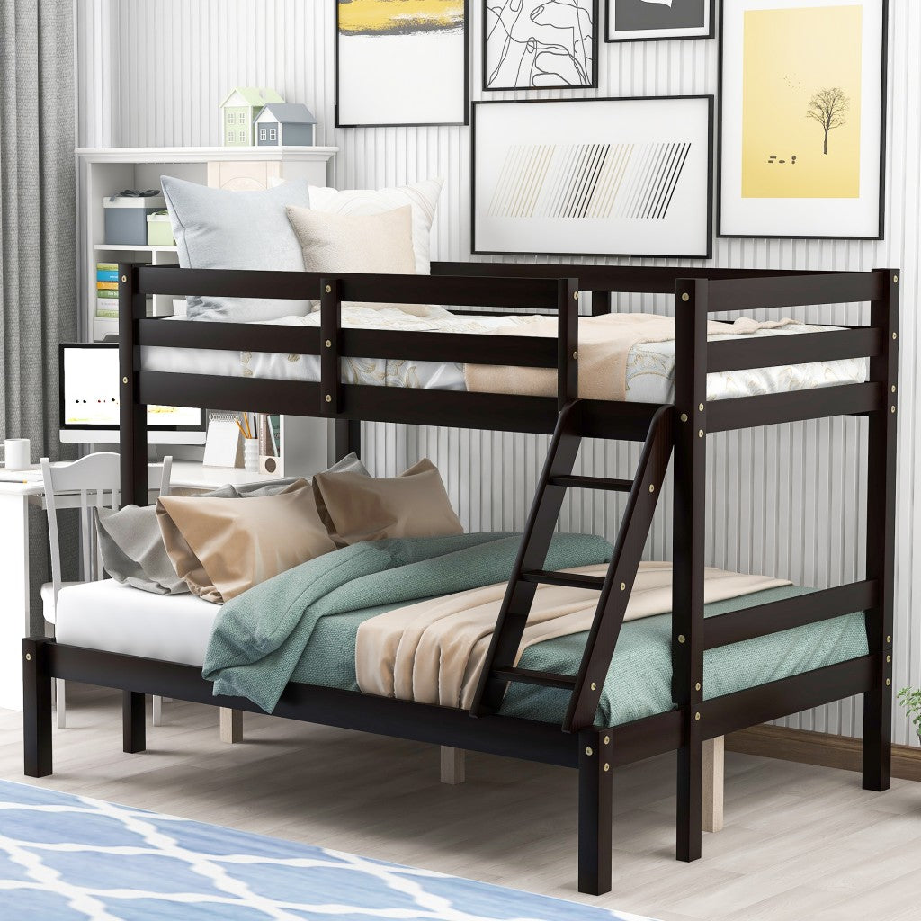 White Twin Size Full Size Bunk Bed By Homeroots | Beds | Modishstore - 10