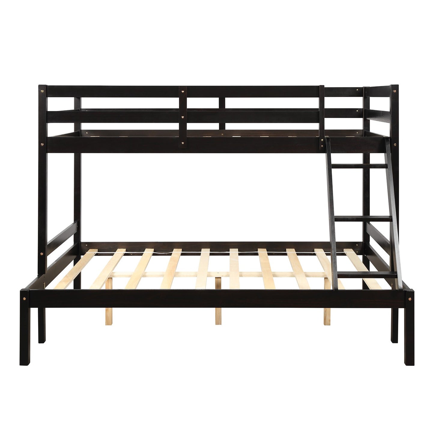 White Twin Size Full Size Bunk Bed By Homeroots | Beds | Modishstore - 14