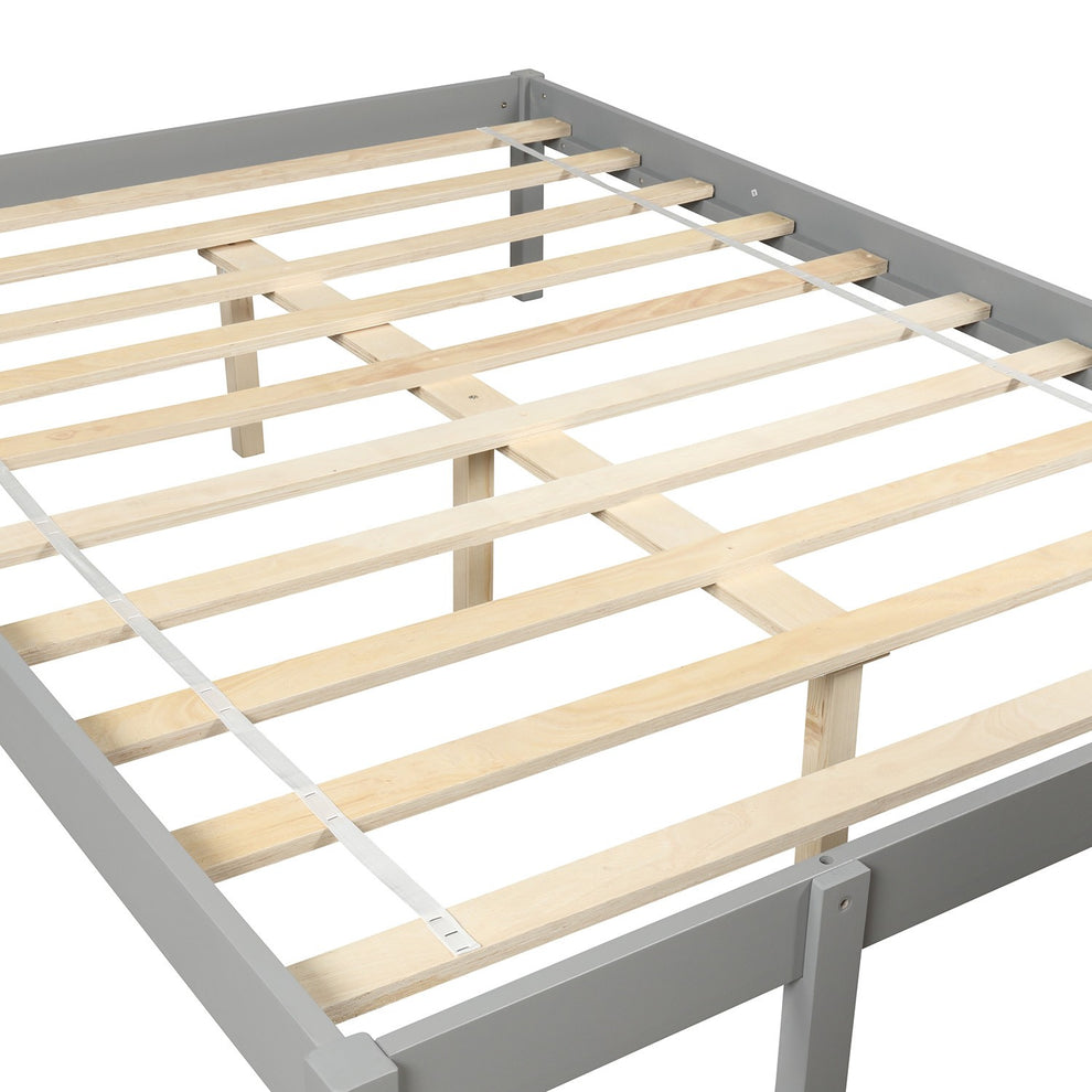 White Twin Size Full Size Bunk Bed By Homeroots | Beds | Modishstore - 20