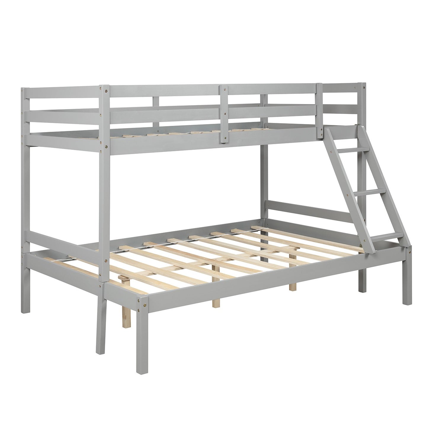 White Twin Size Full Size Bunk Bed By Homeroots | Beds | Modishstore - 22
