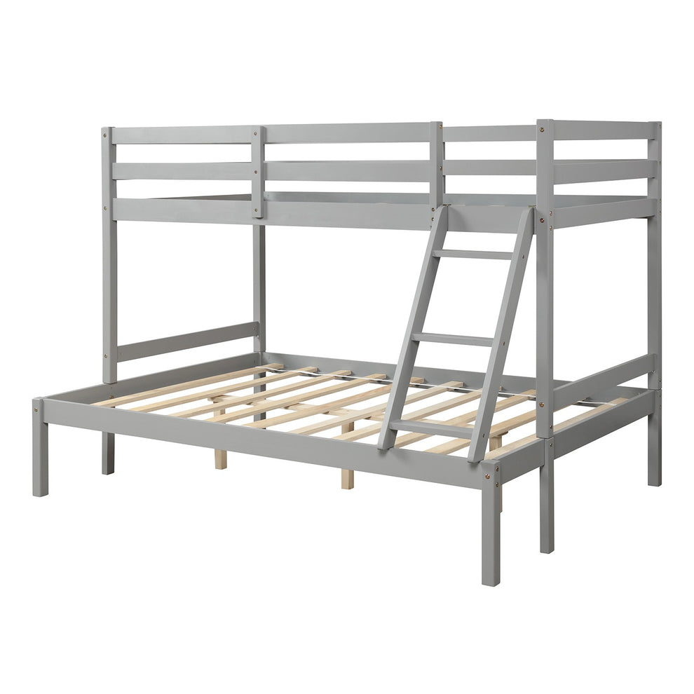 White Twin Size Full Size Bunk Bed By Homeroots | Beds | Modishstore - 23