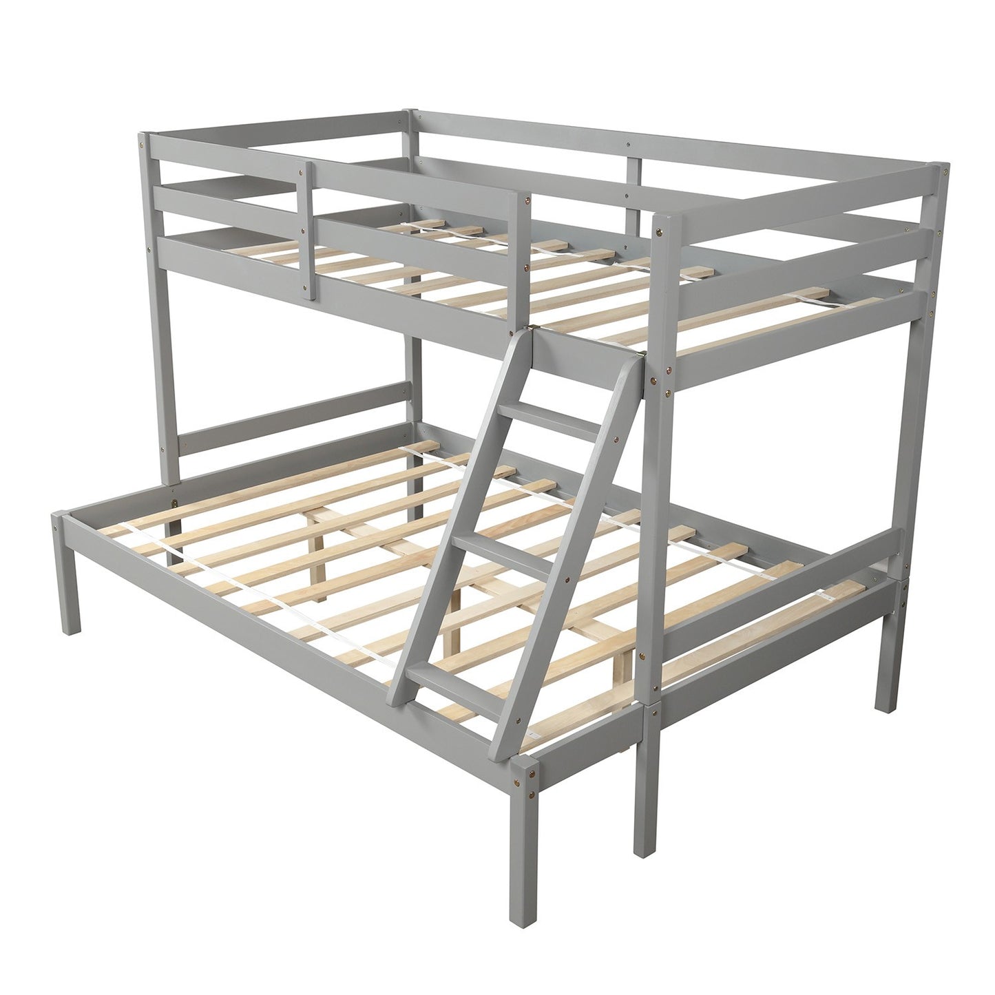 White Twin Size Full Size Bunk Bed By Homeroots | Beds | Modishstore - 27