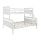 White Twin Over Full Size Bunk Bed By Homeroots | Beds | Modishstore - 9