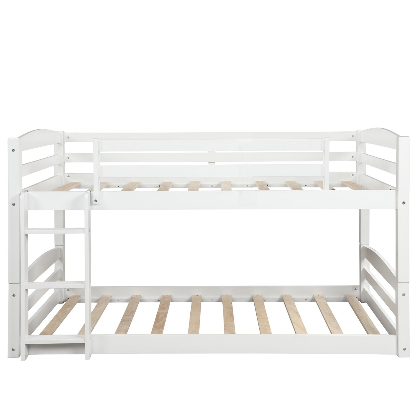 White Twin Over Twin Separable Bunk Bed By Homeroots | Beds | Modishstore - 9
