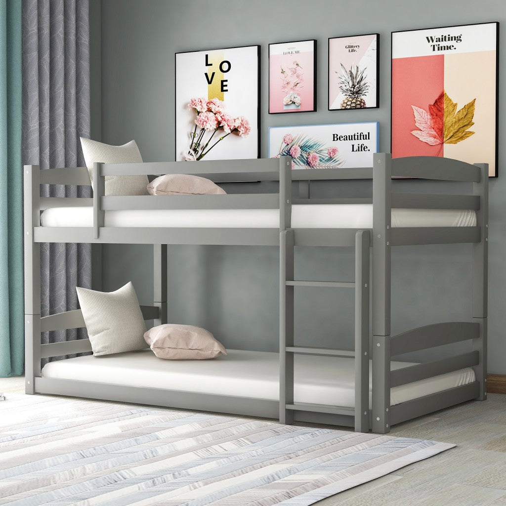 White Twin Over Twin Separable Bunk Bed By Homeroots | Beds | Modishstore - 15