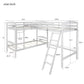 White L Shaped Triple Bunk Bed By Homeroots | Beds | Modishstore - 6