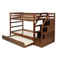 White Twin Over Twin Bunk Bed With Trundle By Homeroots | Beds | Modishstore - 14