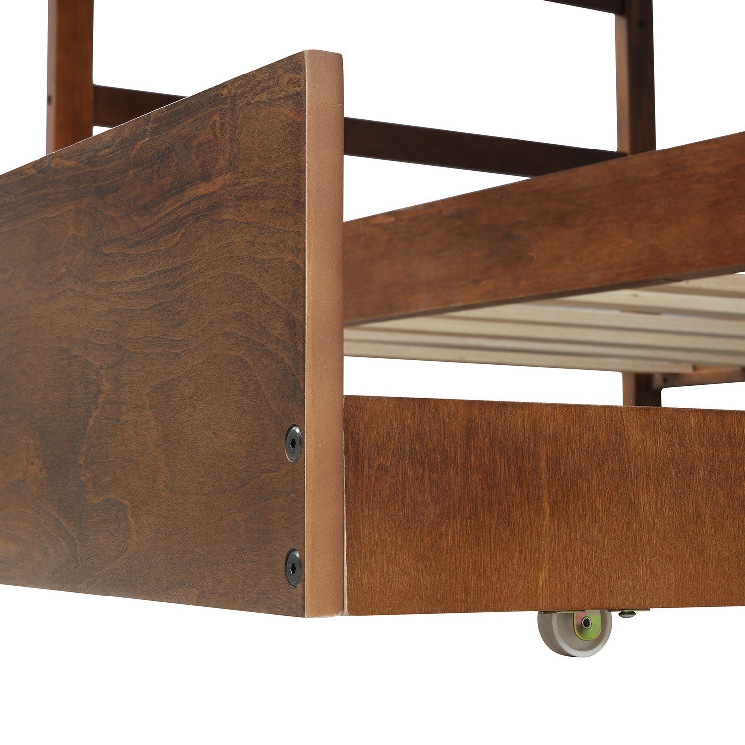 White Twin Over Twin Bunk Bed With Trundle By Homeroots | Beds | Modishstore - 18