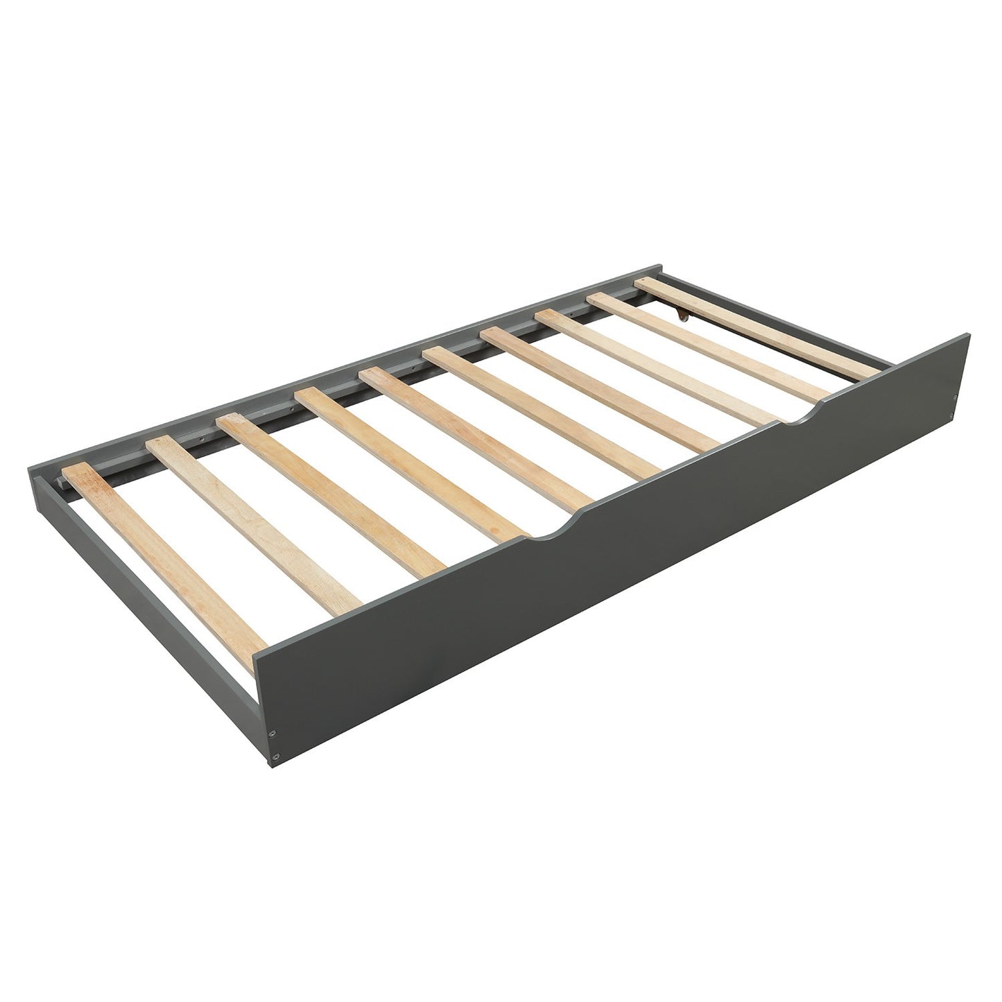 White Twin Over Twin Bunk Bed With Trundle By Homeroots | Beds | Modishstore - 25