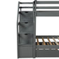 White Twin Over Twin Bunk Bed With Trundle By Homeroots | Beds | Modishstore - 26