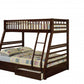 Brown Twin Over Full Size Bunk Bed By Homeroots | Beds | Modishstore - 7