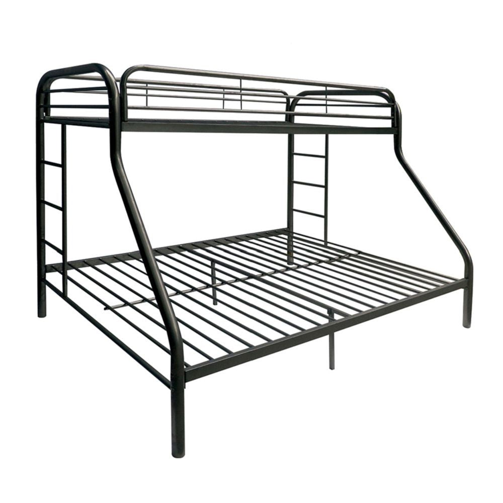 Black Twin Over Full Size Bunk Bed By Homeroots | Beds | Modishstore