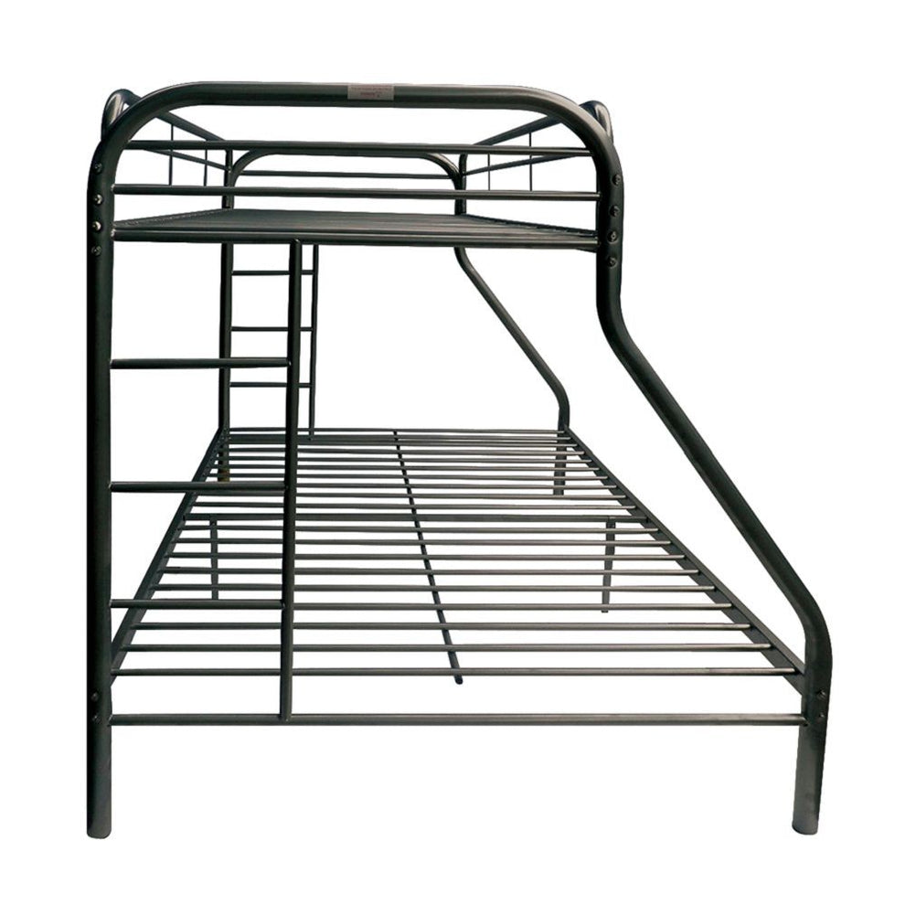 Black Twin Over Full Size Bunk Bed By Homeroots | Beds | Modishstore - 5