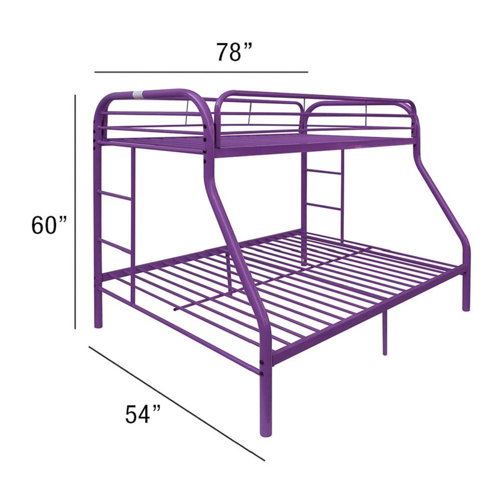 Black Twin Over Full Size Bunk Bed By Homeroots | Beds | Modishstore - 10