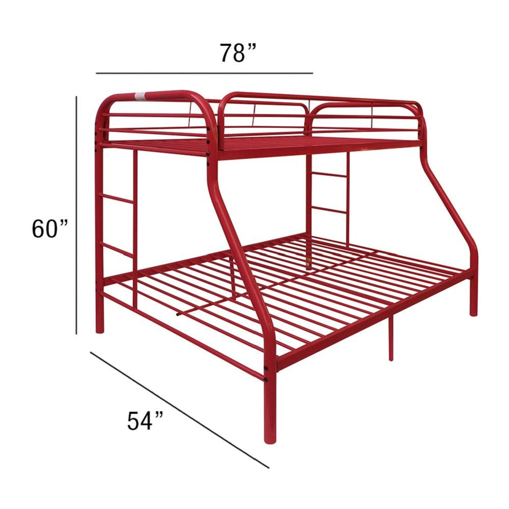 Black Twin Over Full Size Bunk Bed By Homeroots | Beds | Modishstore - 15