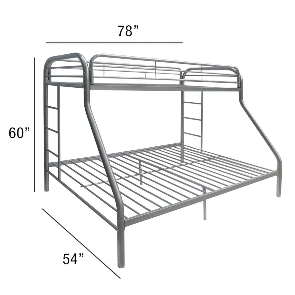 Black Twin Over Full Size Bunk Bed By Homeroots | Beds | Modishstore - 23