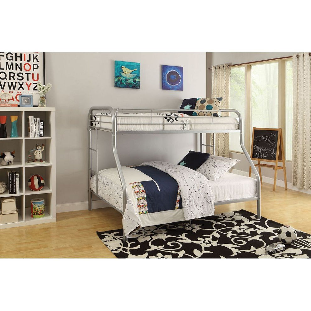 Black Twin Over Full Size Bunk Bed By Homeroots | Beds | Modishstore - 25