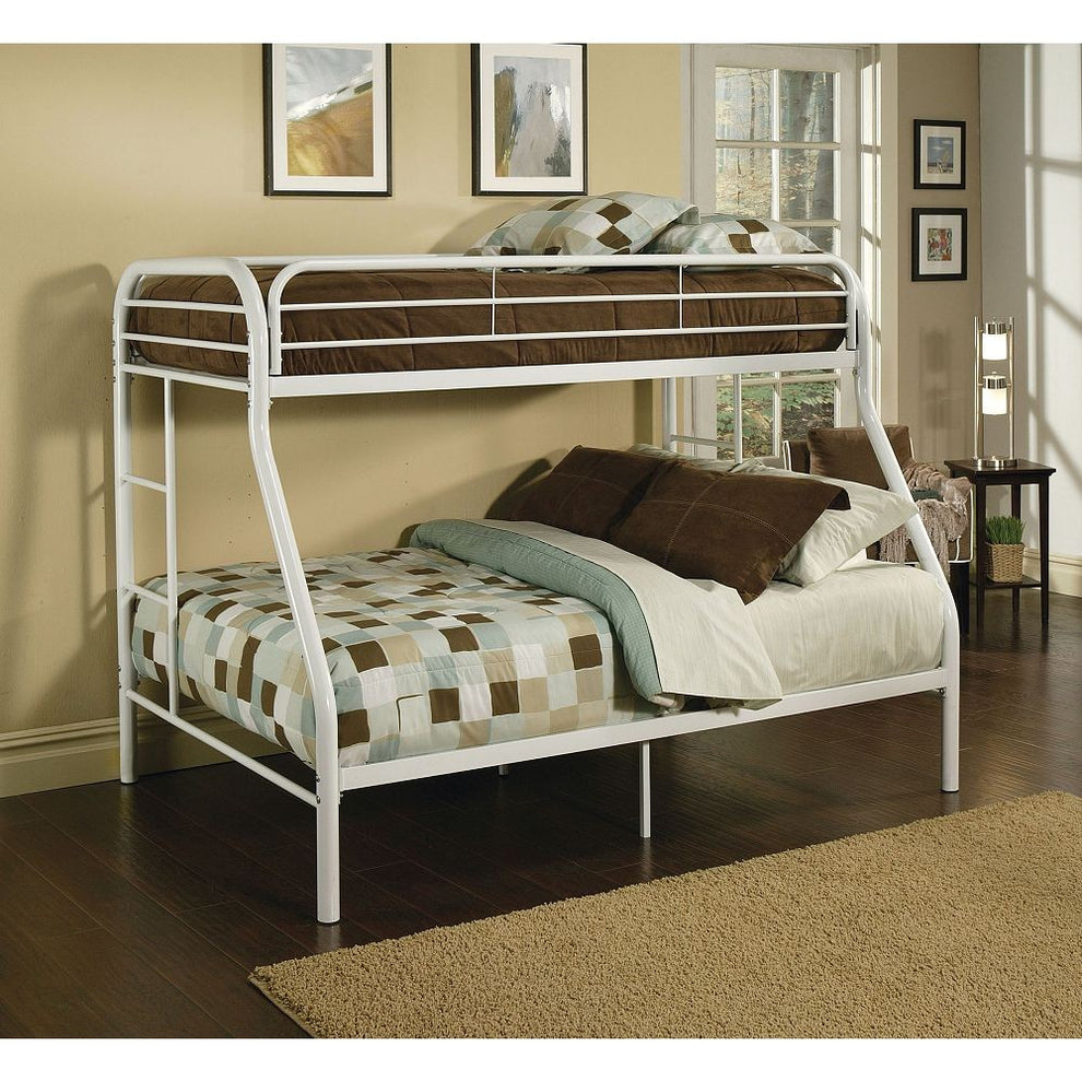 Black Twin Over Full Size Bunk Bed By Homeroots | Beds | Modishstore - 28