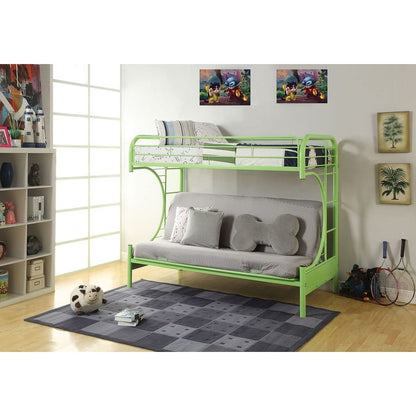 Green Twin Over Full Futon Bunk Bed By Homeroots | Beds | Modishstore