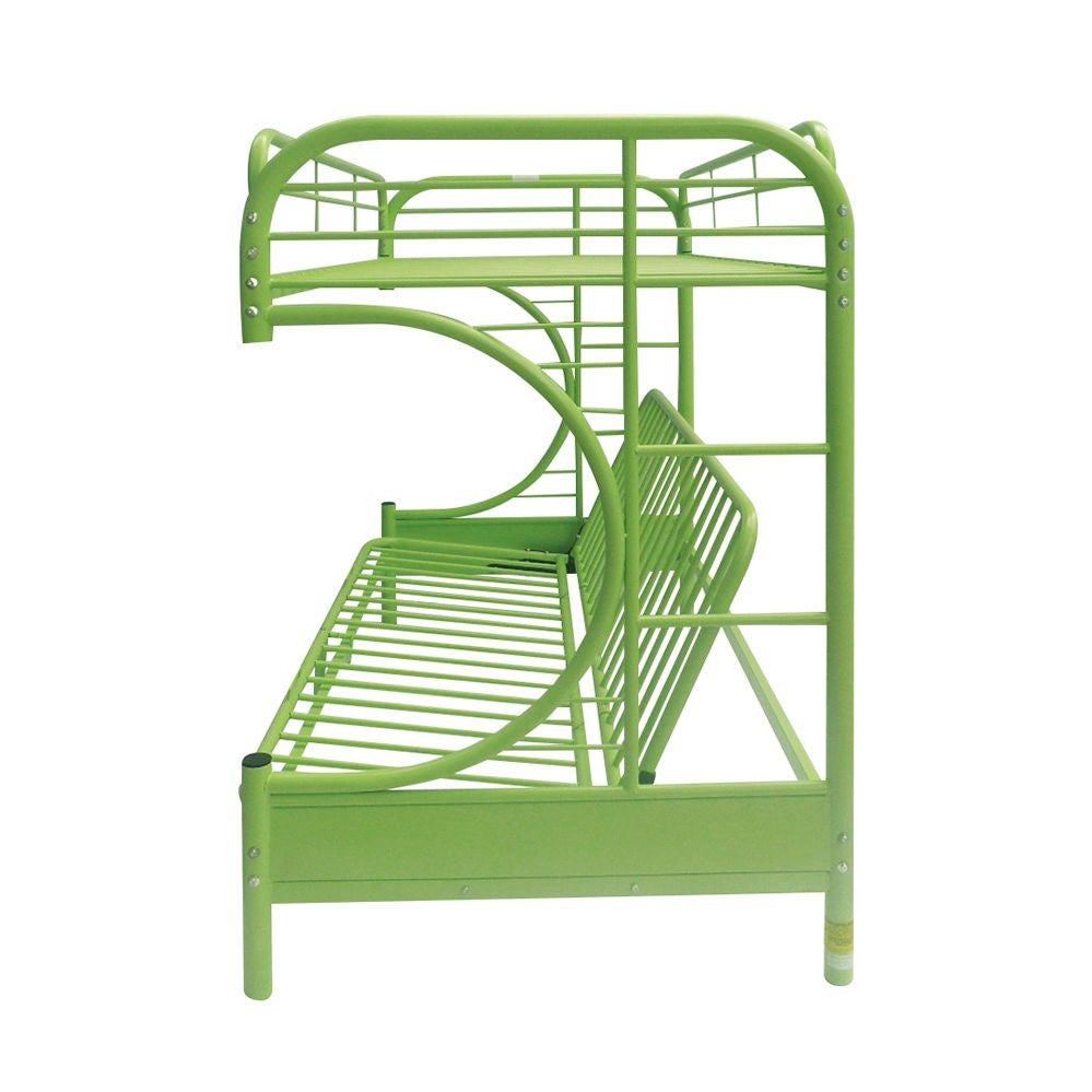 Green Twin Over Full Futon Bunk Bed By Homeroots | Beds | Modishstore - 2