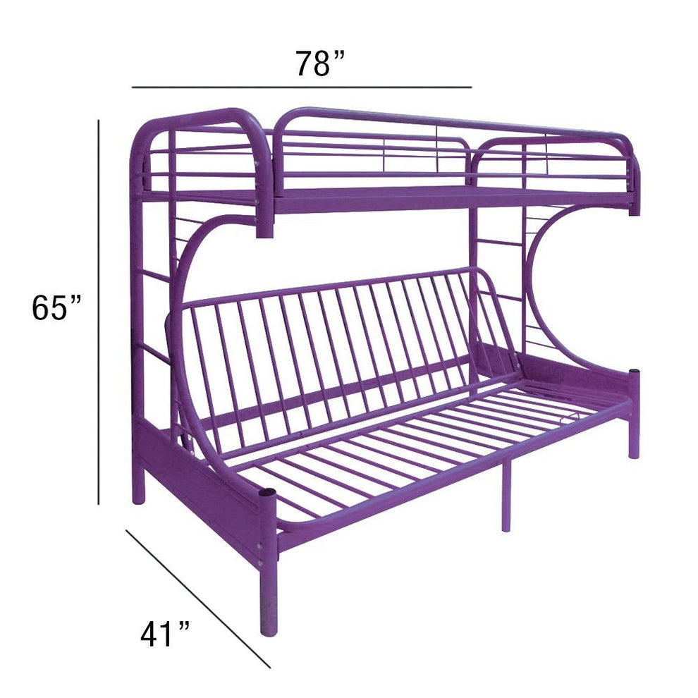 Green Twin Over Full Futon Bunk Bed By Homeroots | Beds | Modishstore - 8