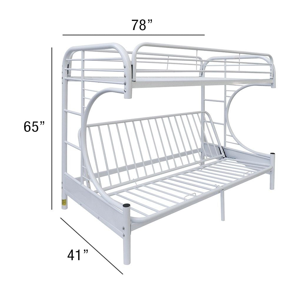 Green Twin Over Full Futon Bunk Bed By Homeroots | Beds | Modishstore - 13