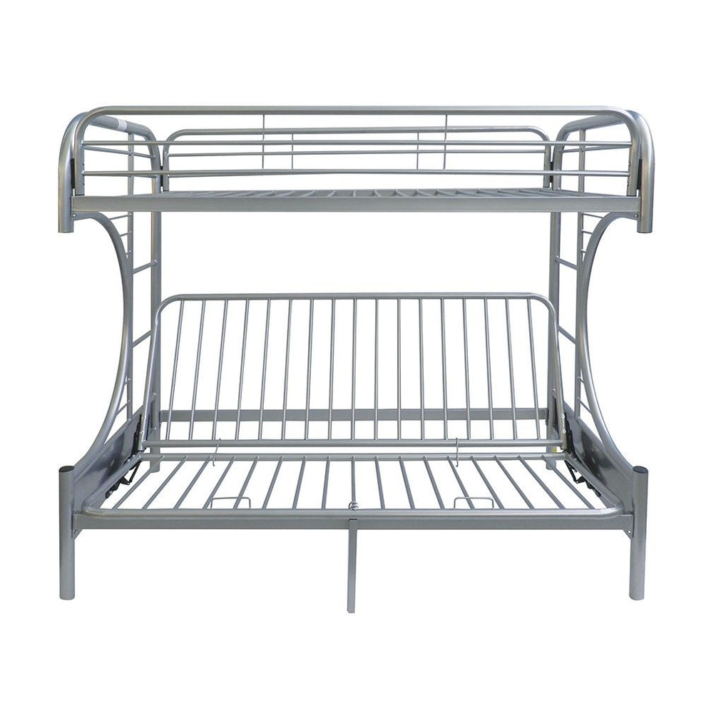 Silver Twin Xl Over Queen Futon Bunk Bed By Homeroots | Beds | Modishstore - 4