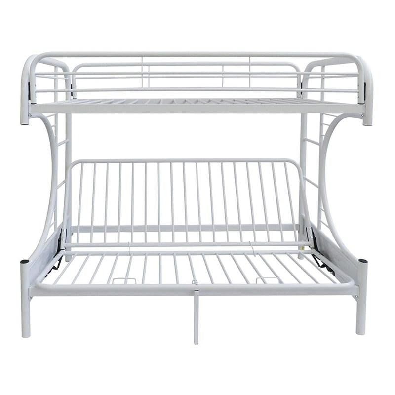 Silver Twin Xl Over Queen Futon Bunk Bed By Homeroots | Beds | Modishstore - 7