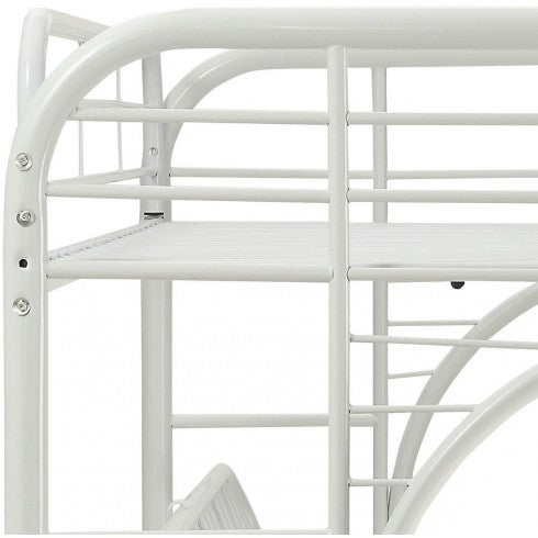 Silver Twin Xl Over Queen Futon Bunk Bed By Homeroots | Beds | Modishstore - 9