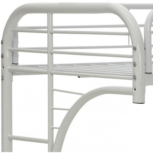 Silver Twin Xl Over Queen Futon Bunk Bed By Homeroots | Beds | Modishstore - 10