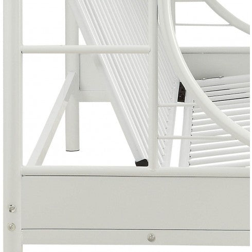 Silver Twin Xl Over Queen Futon Bunk Bed By Homeroots | Beds | Modishstore - 11