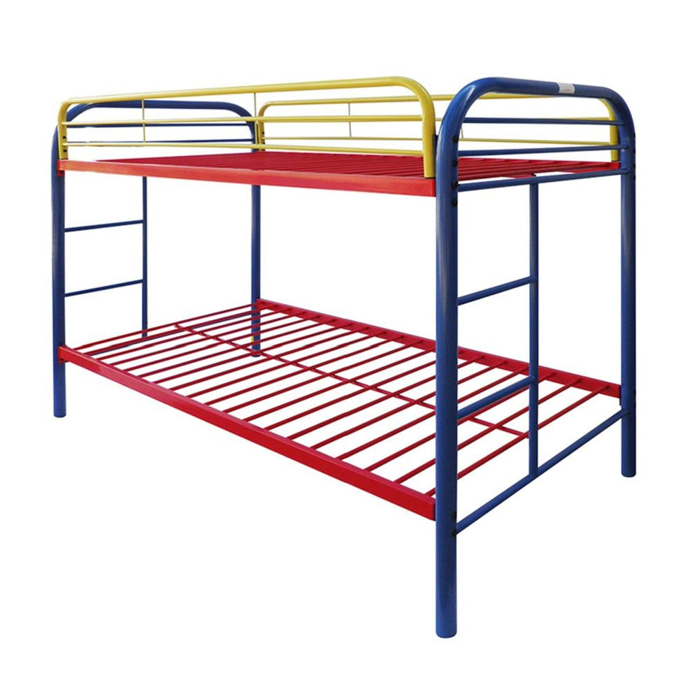 Colorful Twin Over Twin Bunk Bed By Homeroots | Beds | Modishstore - 2