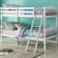 White Twin Over Twin Classic Bunk Bed By Homeroots | Beds | Modishstore