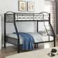 Black Traditional Twin Over Full Bunk Bed By Homeroots | Beds | Modishstore