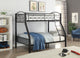 Black Traditional Twin Over Full Bunk Bed By Homeroots | Beds | Modishstore