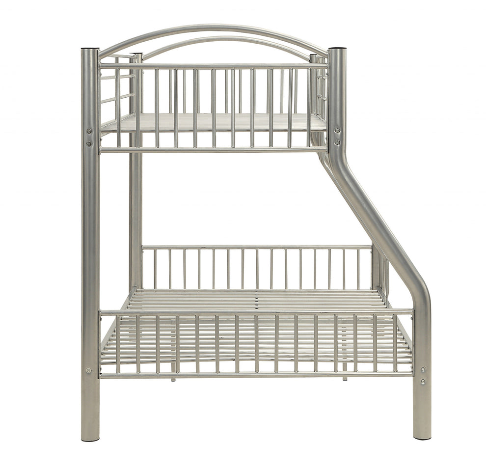 Black Traditional Twin Over Full Bunk Bed By Homeroots | Beds | Modishstore - 6