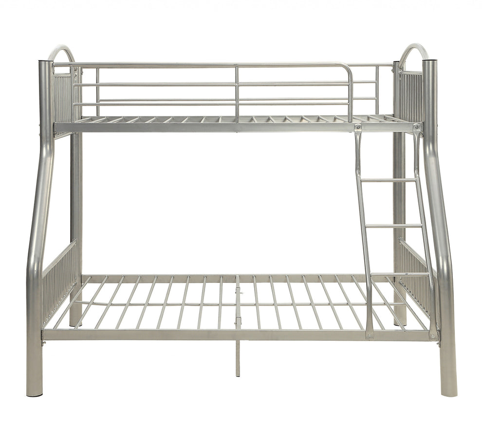 Black Traditional Twin Over Full Bunk Bed By Homeroots | Beds | Modishstore - 7