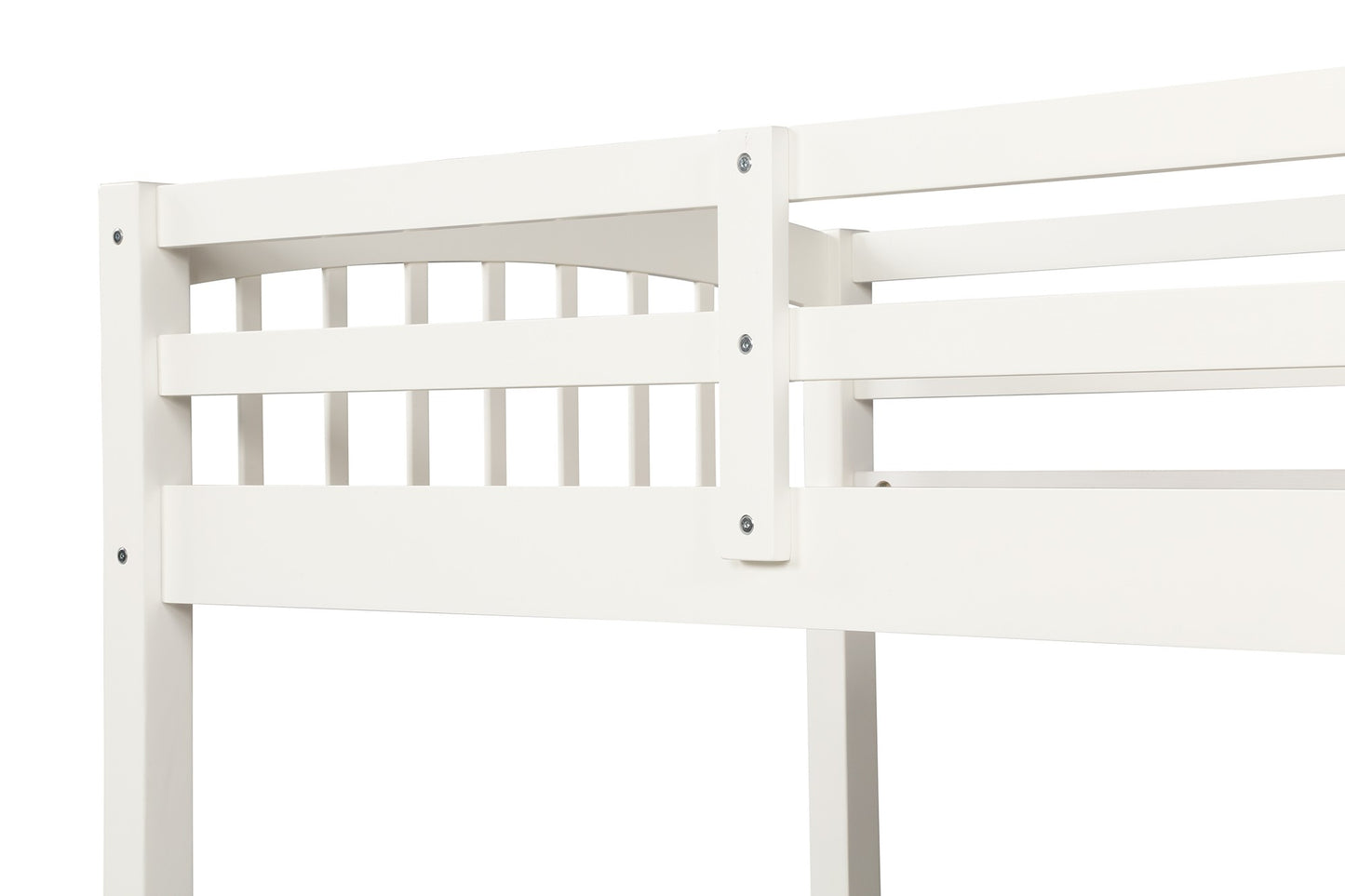 White Twin Over Twin Bunk Bed With Trundle And Drawers By Homeroots | Beds | Modishstore - 6