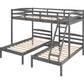 Gray Full Over Double Twin Triple Bunk Bed By Homeroots | Beds | Modishstore - 7
