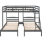 Gray Full Over Double Twin Triple Bunk Bed By Homeroots | Beds | Modishstore - 9