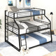 Black Twin Xl Over Full Xl Over Queen Size Bunk Bed By Homeroots | Beds | Modishstore
